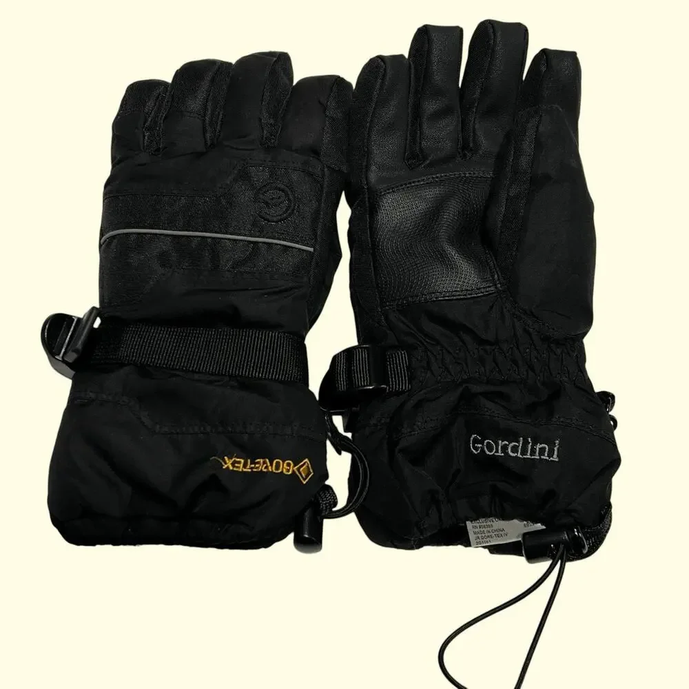 Gordini Junior GoreTex Gloves Kids Size Large Black Waterproof Snow Ski Gauntlet